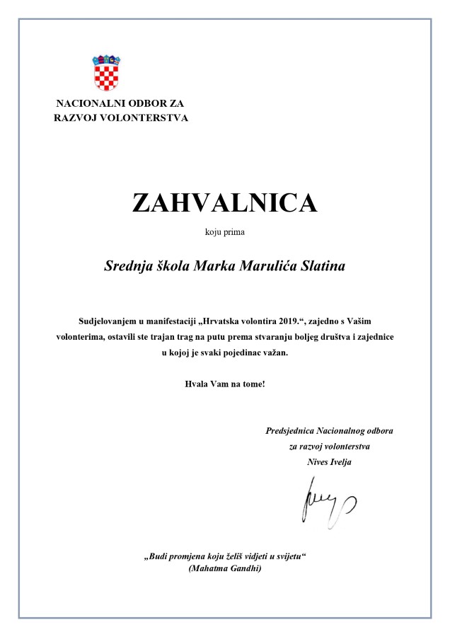 Zahvalnica Srednja škola Marka Marulića Slatina page 0001 Custom