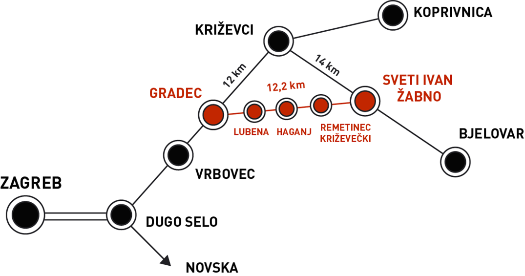 karta grafika Gradec Sv. Ivan Zabno