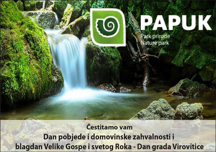 Park prirode Papuk vam čestita Dan pobjede i domovinske zahvalnosti i blagdan Velike Gospe i sv. Roka 7 papuk