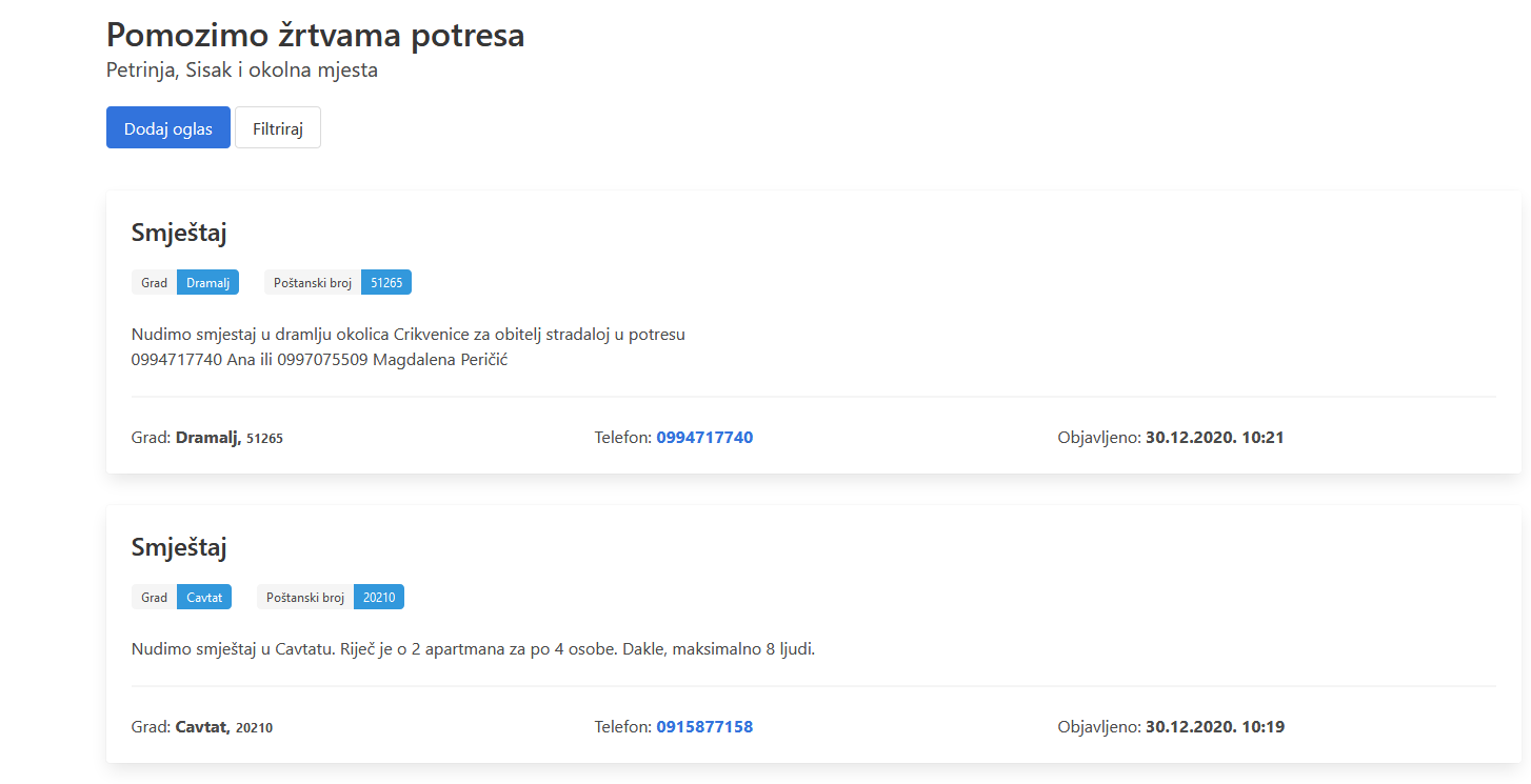 Screenshot 2020 12 30 Potres Petrinja Sisak i okolna mjesta
