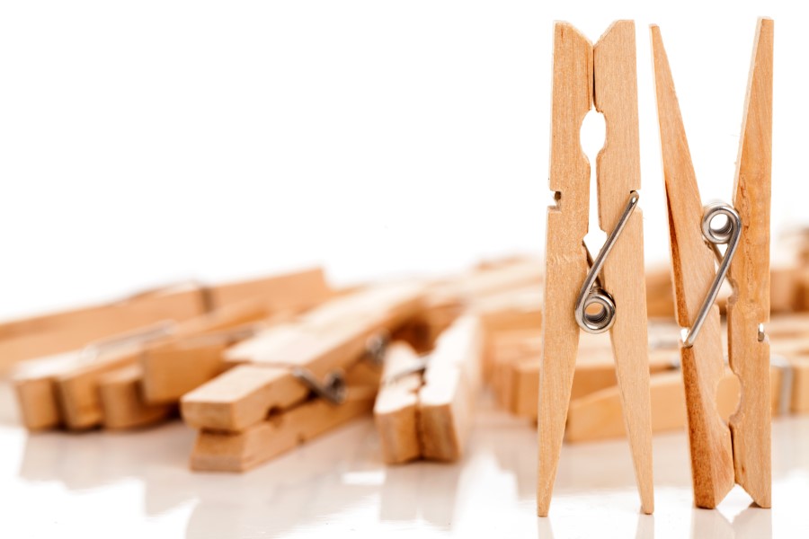 closeup image eco clothespins