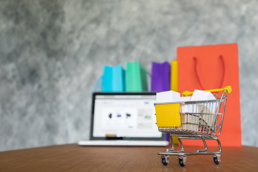 laptop shopping bags online shopping concept Custom