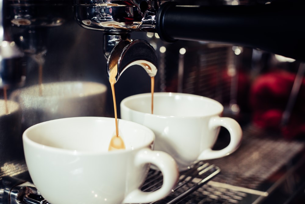 barista using coffee machine cafe 1