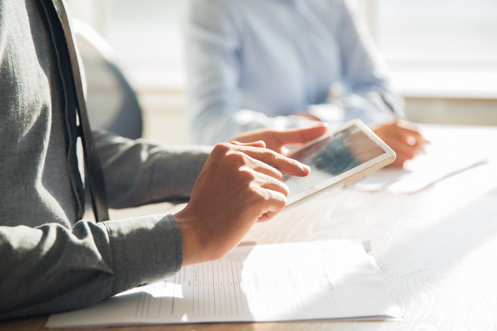 businessman working with digital tablet office