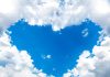 sky with clouds forming heart