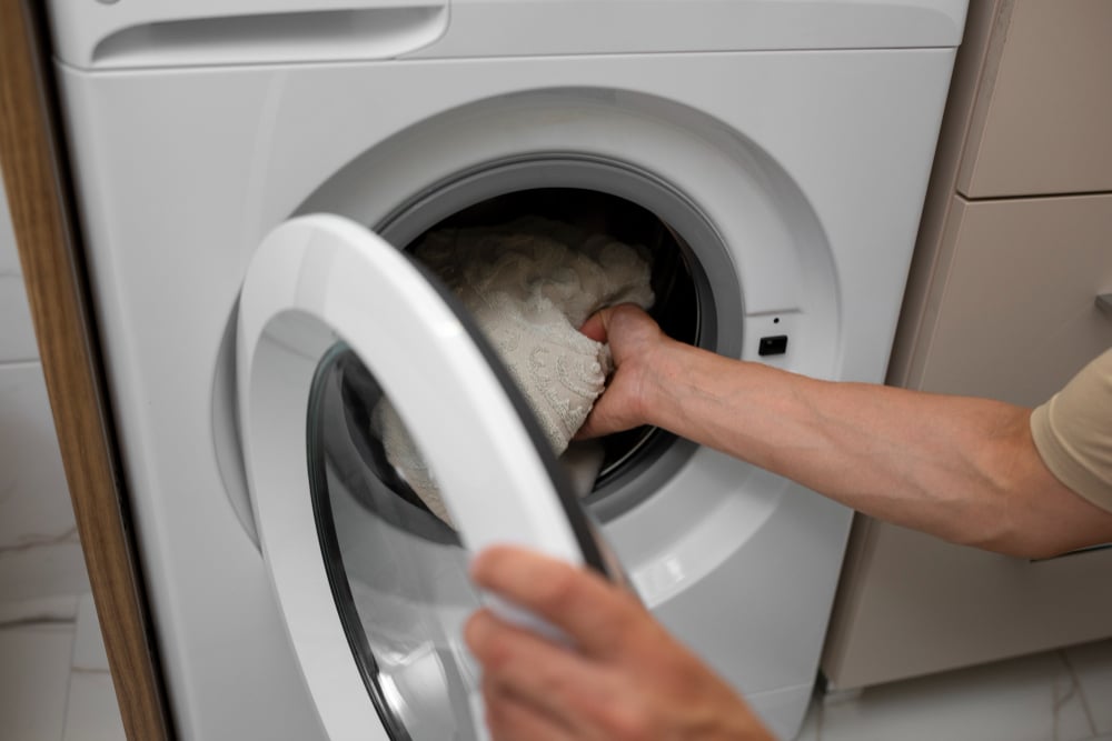 high angle adult loading washing machine