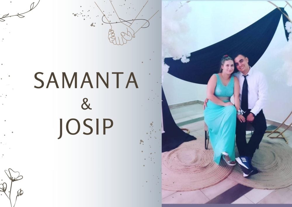 White and Blue Minimalist Couple Photo Thank You Wedding Card e1719312817339