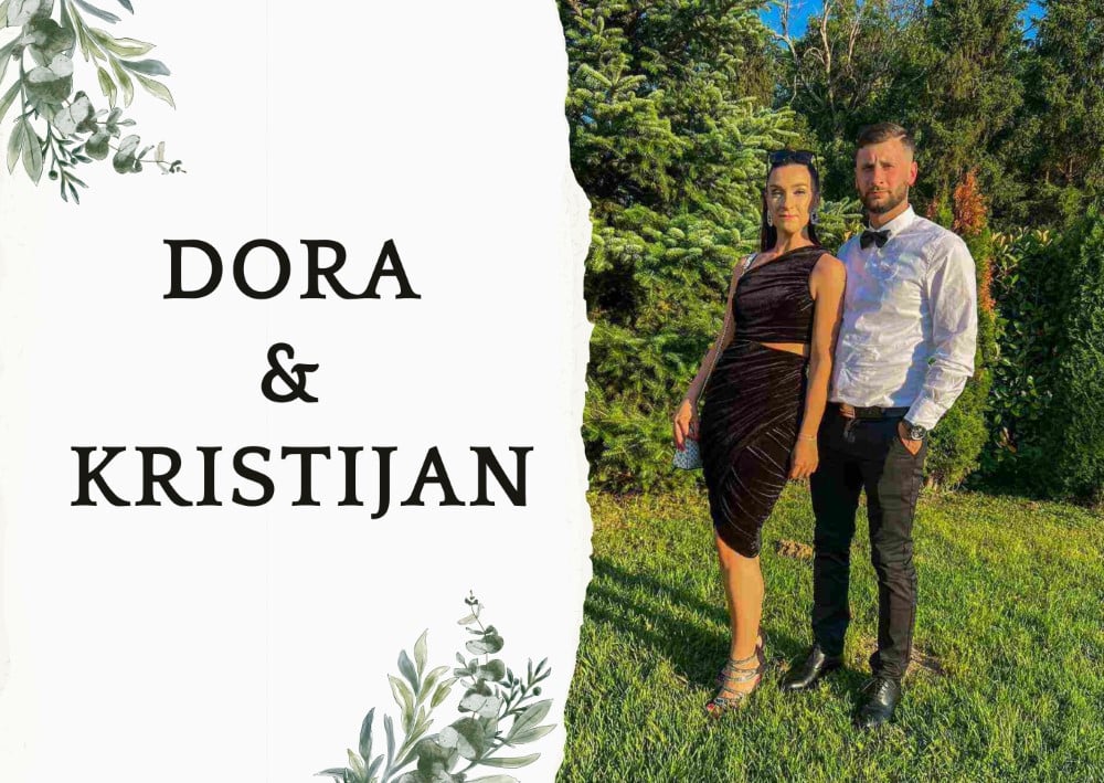 Brown White Modern Wedding Invitation Landscape Custom